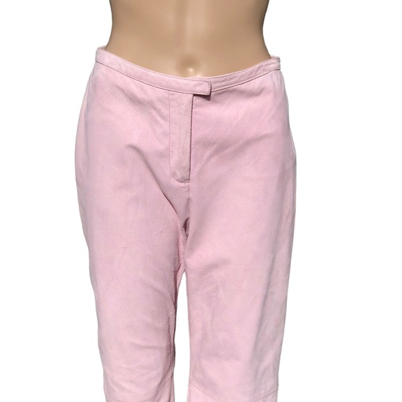 St. John Collection pink suede pants Sz 4 - Picture 5 of 15
